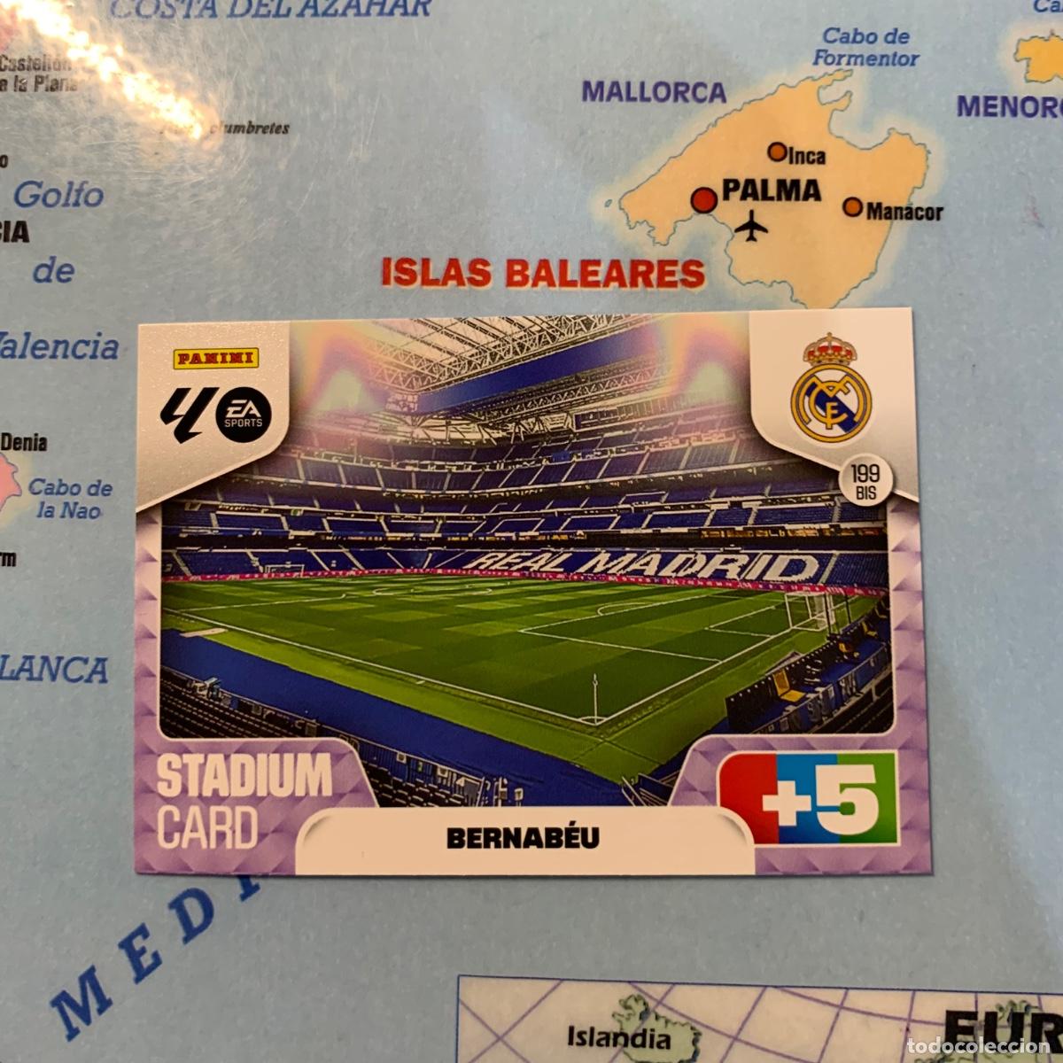 Cromos de F&uacute;tbol: Stadium Card del Real Madrid n&uacute;mero 199 Bis cromo adrenalyn XL 25-26 2025-2026