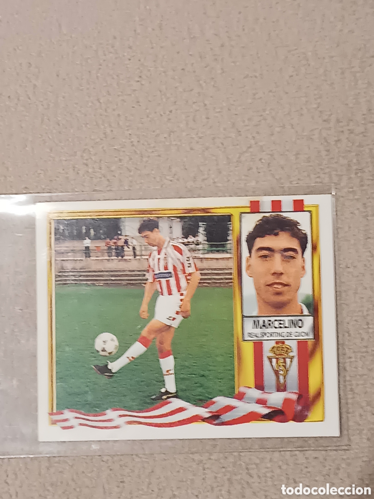 Cromos de F&uacute;tbol: Marcelino. Sporting de Gij&oacute;n. 95 96.