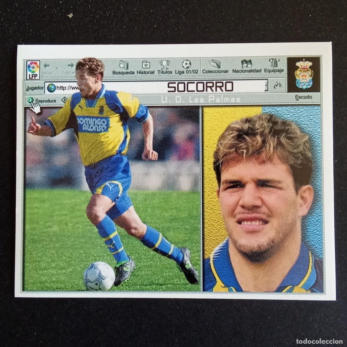Figurine di Calcio: CROMO LIGA 2001 2002 01 02 EDICIONES ESTE COLOCA SOCORRO LAS PALMAS NUNCA PEGADO