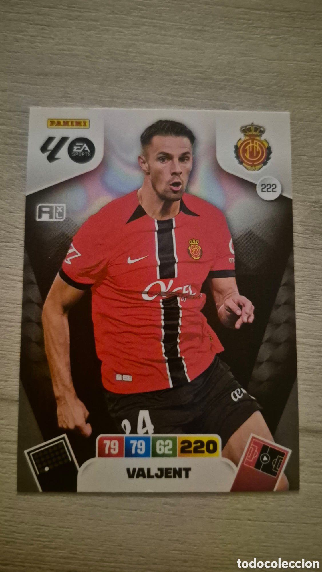 Cromos de f&uacute;tbol: N&deg;222 Mallorca Valjent Adrenalyn 25/26