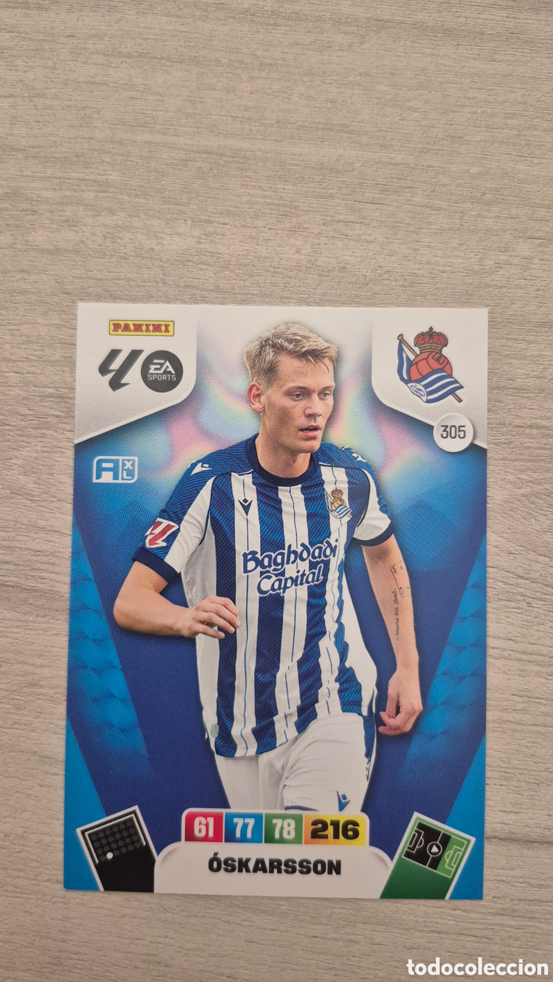 Figurine di Calcio: N&deg;305 Real Sociedad Oskarsson Adrenalyn 25/26