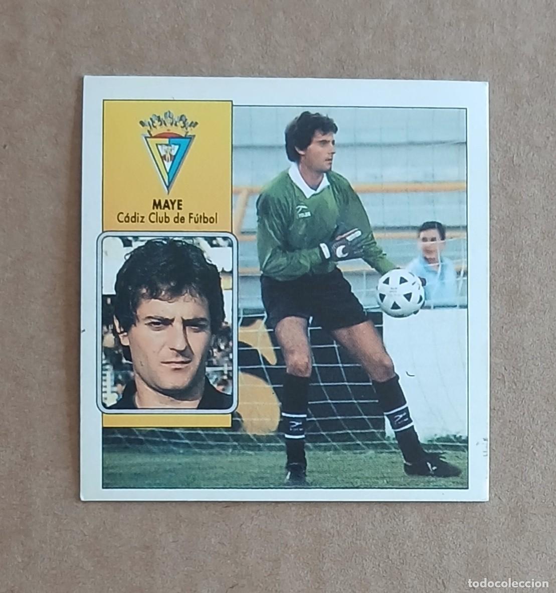Fu&szlig;ball-Sticker: CROMO MAYE C&Aacute;DIZ EDICIONES ESTE 92-93. Nuevo y sin pegar.