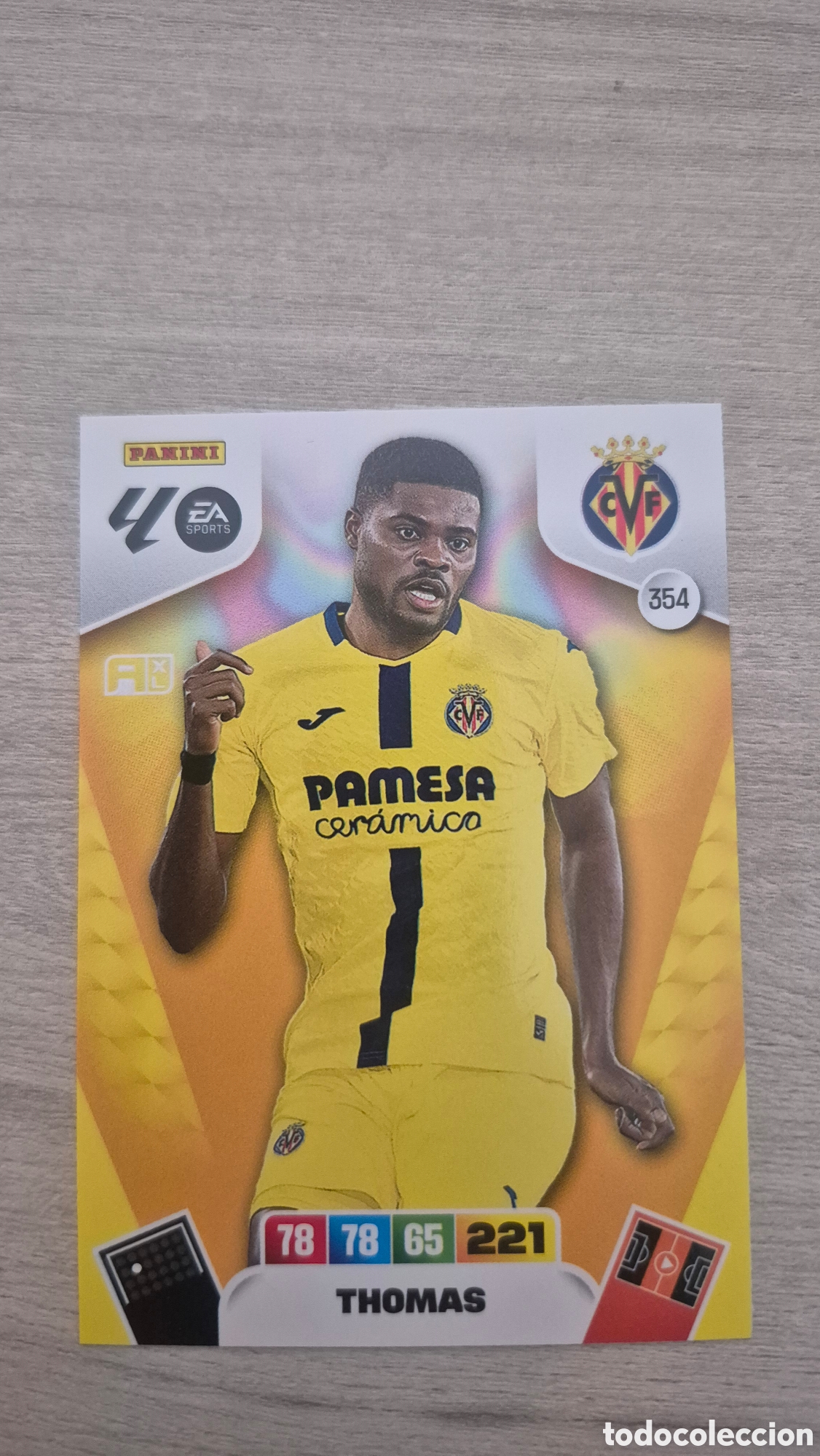 Cromos de Futebol: N&deg;354 Villarreal Thomas Adrenalyn 25/26