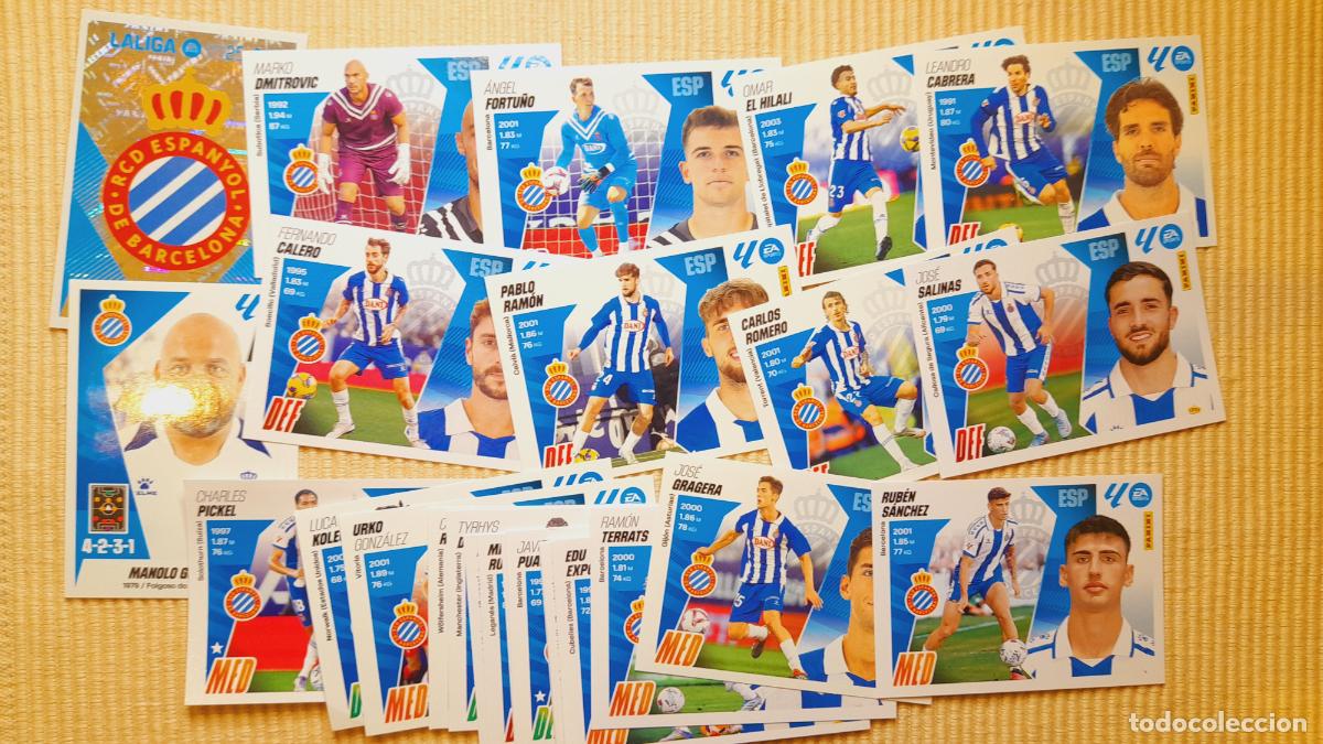 Cartes &agrave; collectionner de Football: LOTE 27 CROMOS (EQUIPO COMPLETO) RCD ESPANYOL LIGA 25-26 2025 2026 &Aacute;LBUM ESTE