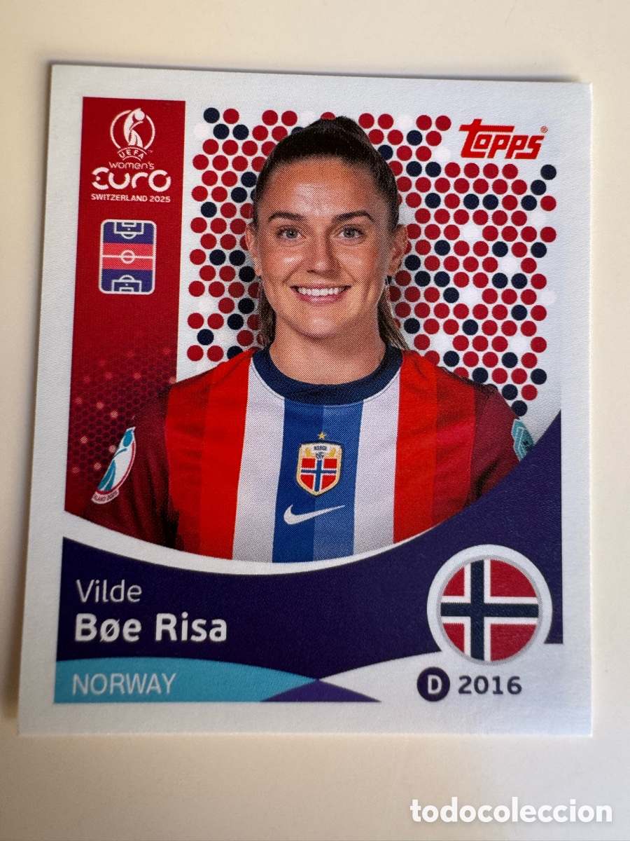 Fu&szlig;ball-Sticker: TOPPS UEFA EURO WOMEN&rsquo;S SUIZA 2025 N&deg; 55 BOE RISA NORUEGA / NORWAY