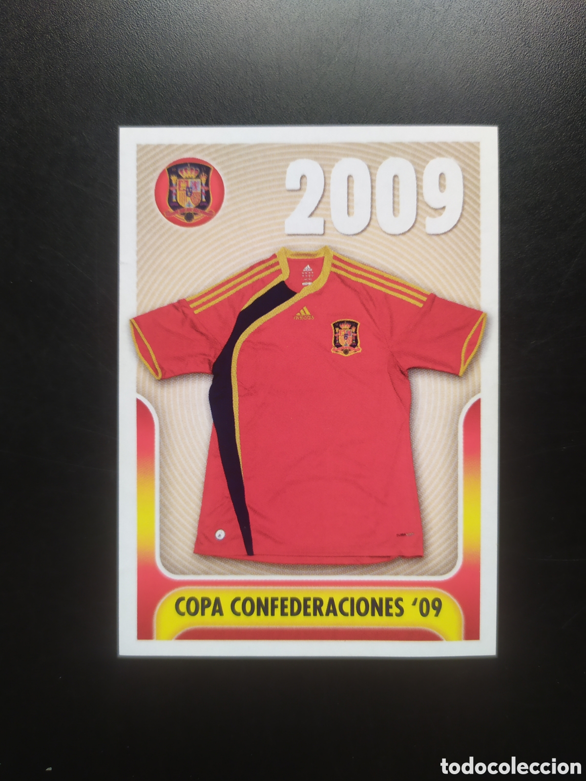 Cromos de F&uacute;tbol: A por ellos colecci&oacute;n selecci&oacute;n espa&ntilde;ola 2009 panini n&deg; 11 camiseta Espa&ntilde;a sin pegar
