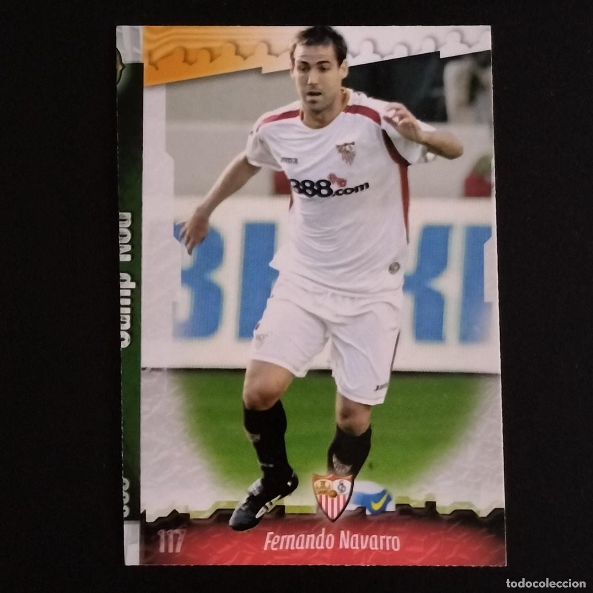 Fu&szlig;ball-Sticker: ERROR 117 FERNANDO NAVARRO SEVILLA CROMOS ALBUM MUNDICROMO FICHAS LIGA FUTBOL 2008 2009 08 09