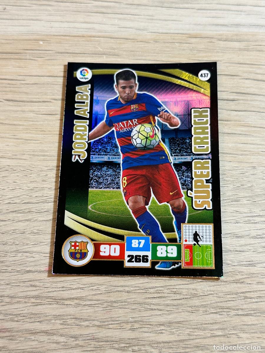Fu&szlig;ball-Sticker: JORDI ALBA n&ordm; 437 SUPER CRACK FC BARCELONA ADRENALYN XL 2015 2016 PANINI 15 16