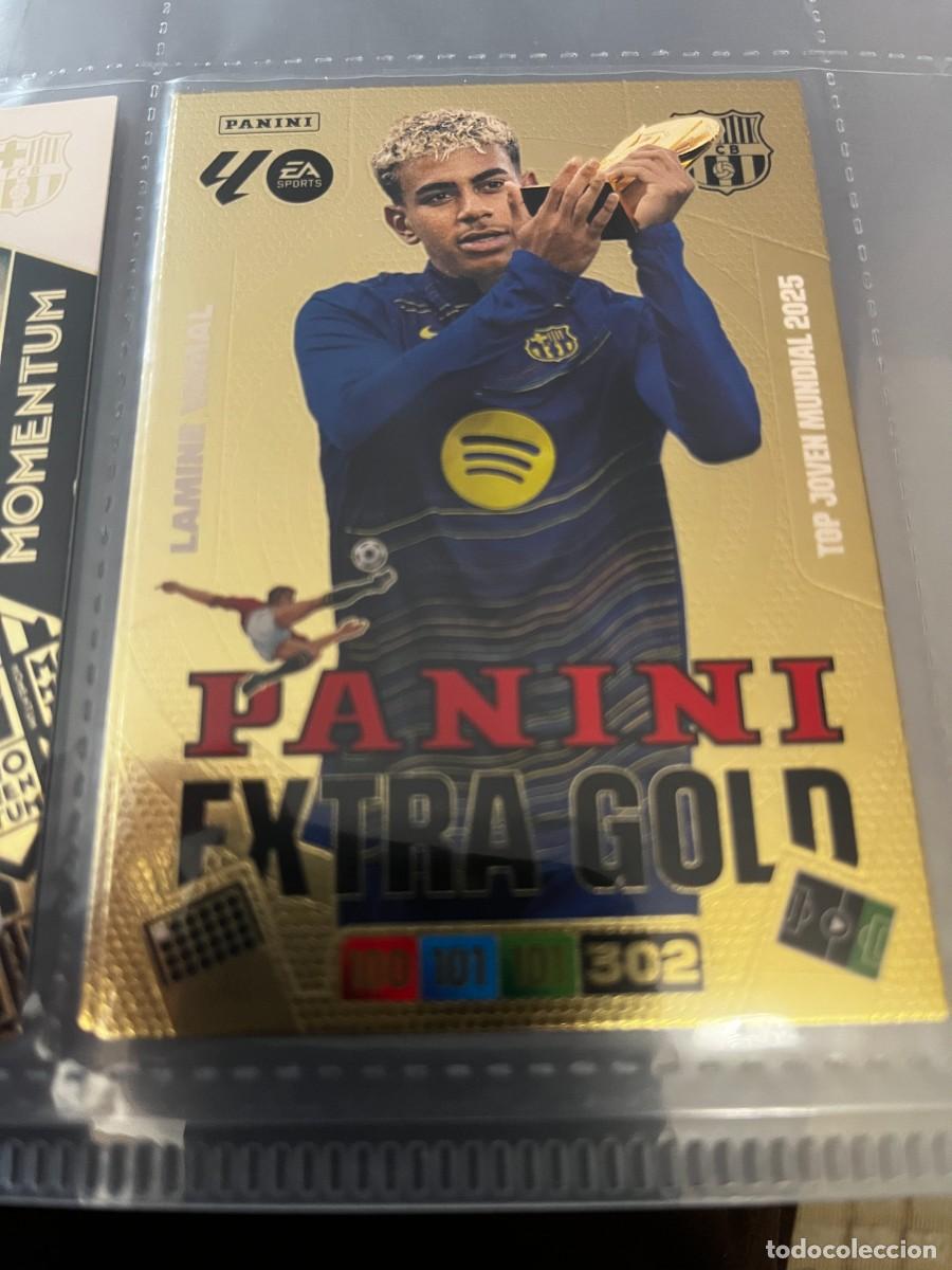 Cromos de F&uacute;tbol: ADRENALYN XL 2025 2026 25 26 PANINI N&ordm; LAMINE YAMAL EXTRA GOLD TOP JOVEN MUNDIAL