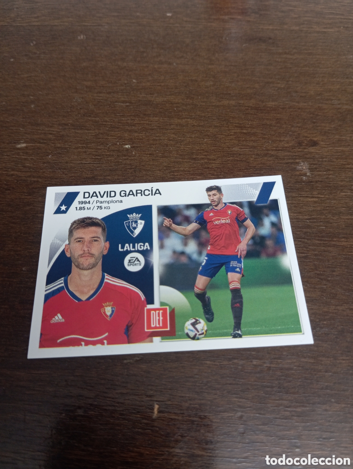 Cromos de Futebol: David Garc&iacute;a 7 OSASUNA LIGA ESTE 23-24