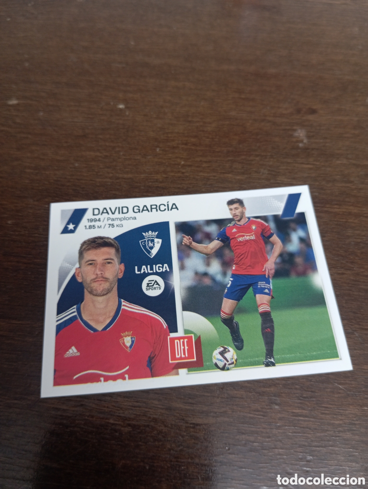 Cromos de Futebol: David Garc&iacute;a 7 OSASUNA LIGA ESTE 23-24