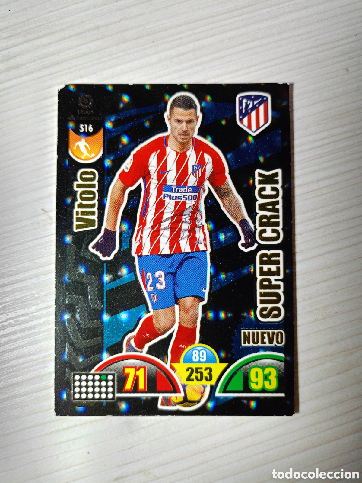 Fu&szlig;ball-Sticker: VITOLO N&deg; 516 - NUEVO SUPER CRACK (AT. MADRID) ADRENALYN LIGA 2017 2018 CROMO CARD FICHA 17 18