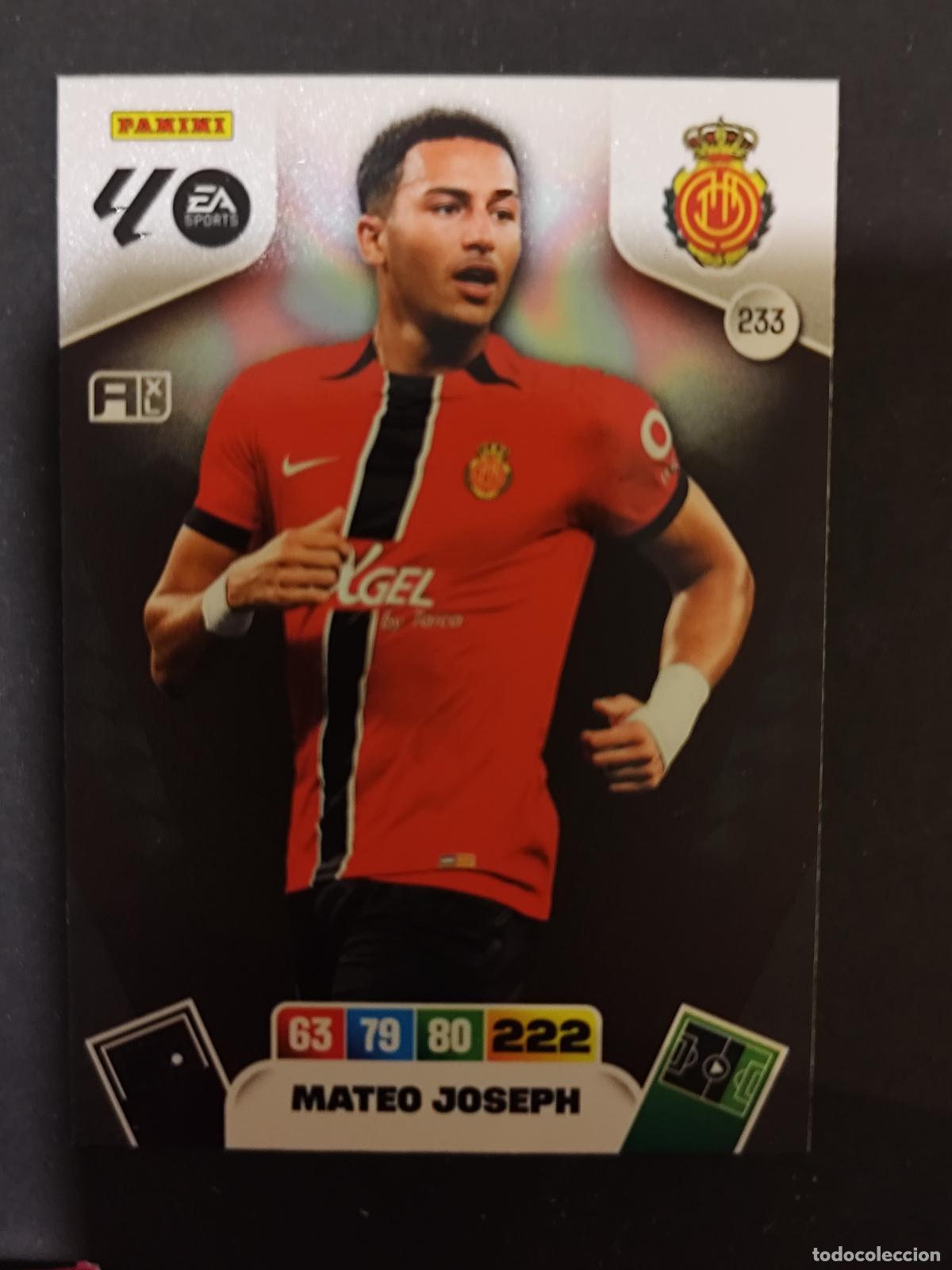 Fu&szlig;ball-Sticker: 233 MATEO JOSEPH MALLORCA ADRENALYN 2025 2026 25 26