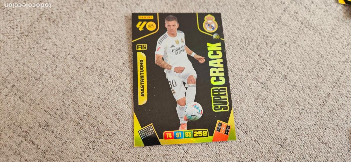 Football Stickers: super crack real madrid 460 mastantuono adrenalyn XL 2025 2026 25 26 trading card