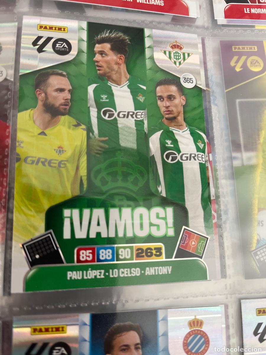 Cromos de F&uacute;tbol: ADRENALYN XL 2025 2026 25 26 PANINI N&ordm; 365 BETIS PAU LOPEZ LO CELSO ANTONY &iexcl;VAMOS!