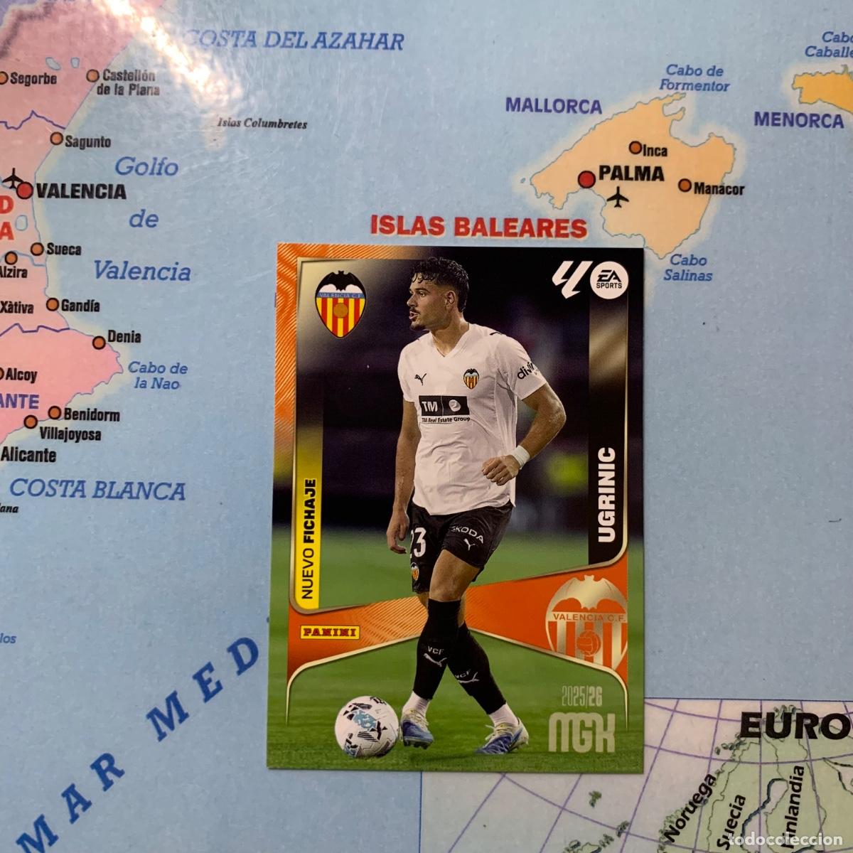 Cromos de F&uacute;tbol: Ugrinic nuevo fichaje n&uacute;mero 470 del Valencia Megacracks 25-26 2025-2026