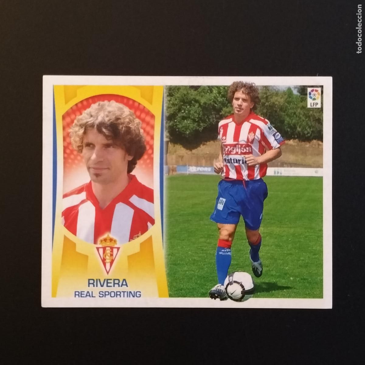 Cromos de F&uacute;tbol: DEFECTOS FICHAJE 4 RIVERA SPORTING GIJON EDICIONES ESTE CROMOS LIGA FUTBOL 2009-2010 09-10 PANINI