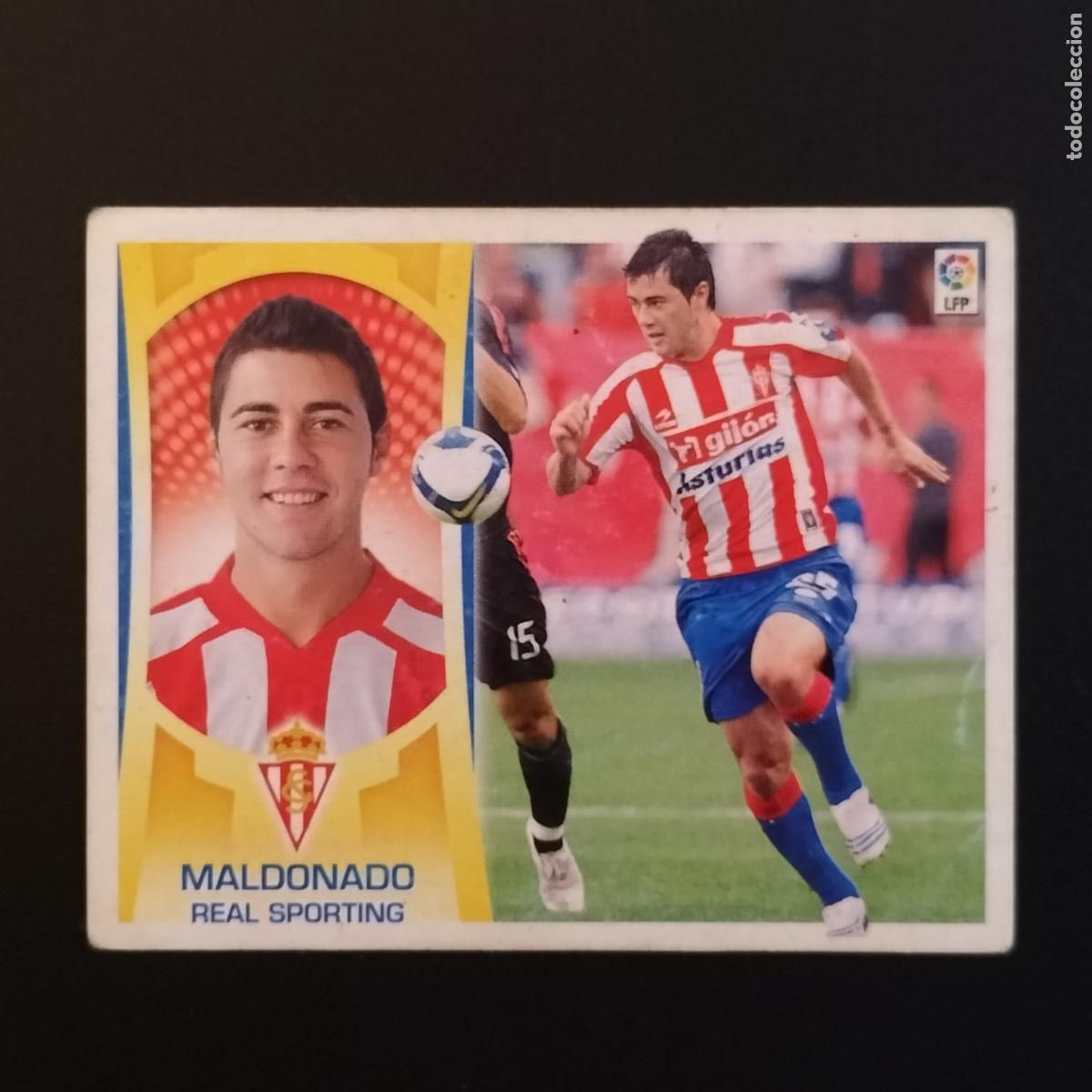Cromos de F&uacute;tbol: DEFECTOS 11 B MALDONADO SPORTING GIJON EDICIONES ESTE CROMOS LIGA FUTBOL 2009-2010 09-10 PANINI