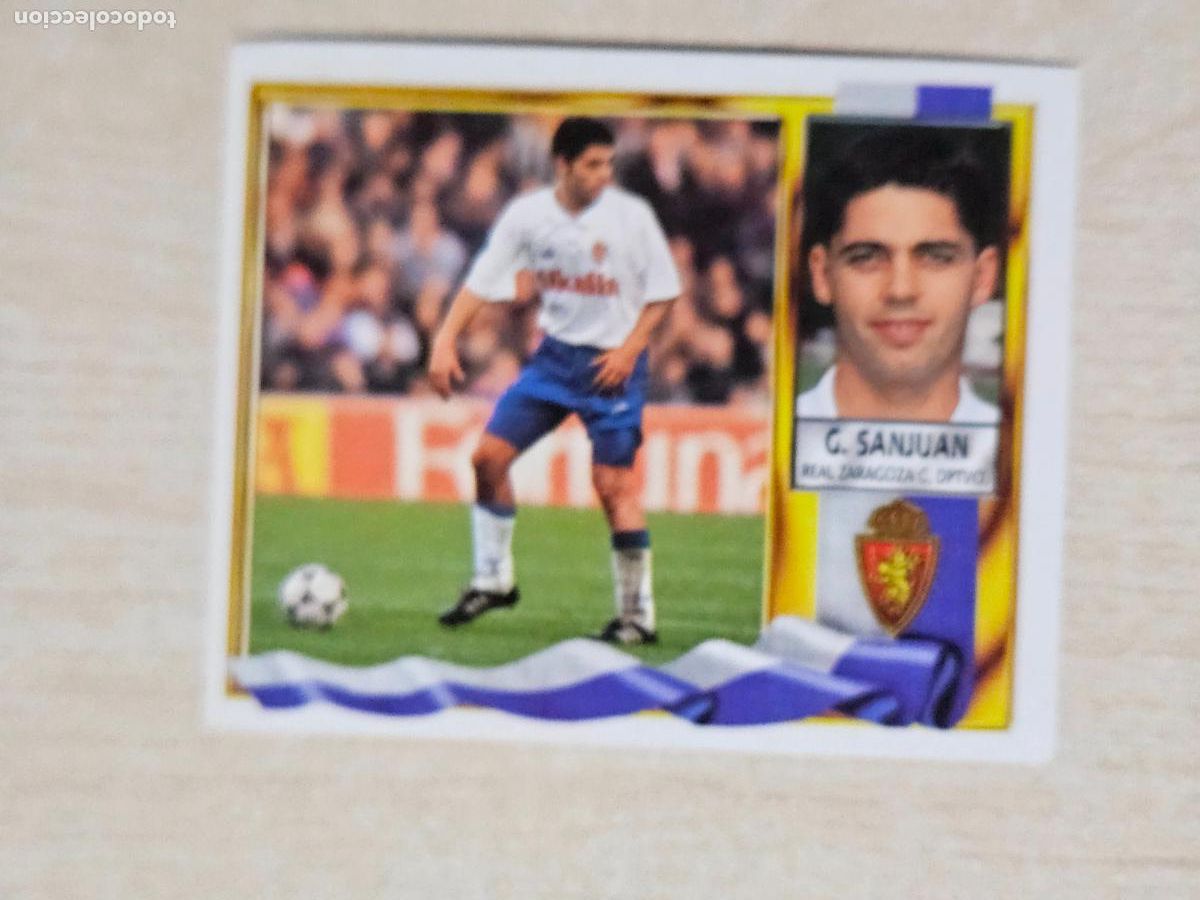 Cromos de F&uacute;tbol: CROMO GARCIA SANJUAN - ESTE 1995 96 - 95 96 - CROMO SIN PEGAR - REAL ZARAGOZA