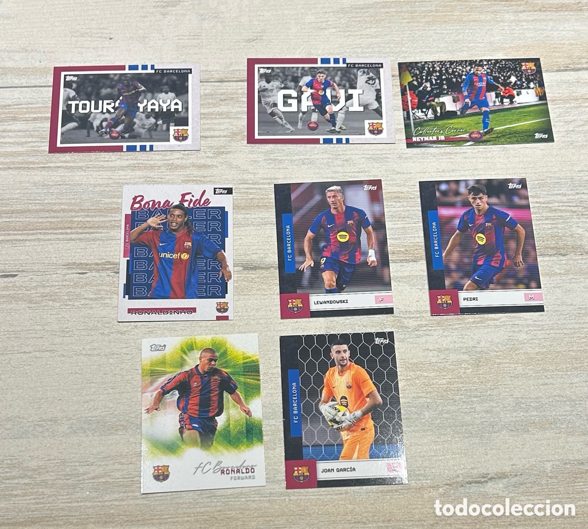 Cromos de F&uacute;tbol: Topps FC Barcelona Team Set 25/26 Cards Ronaldo Ronaldinho Joan