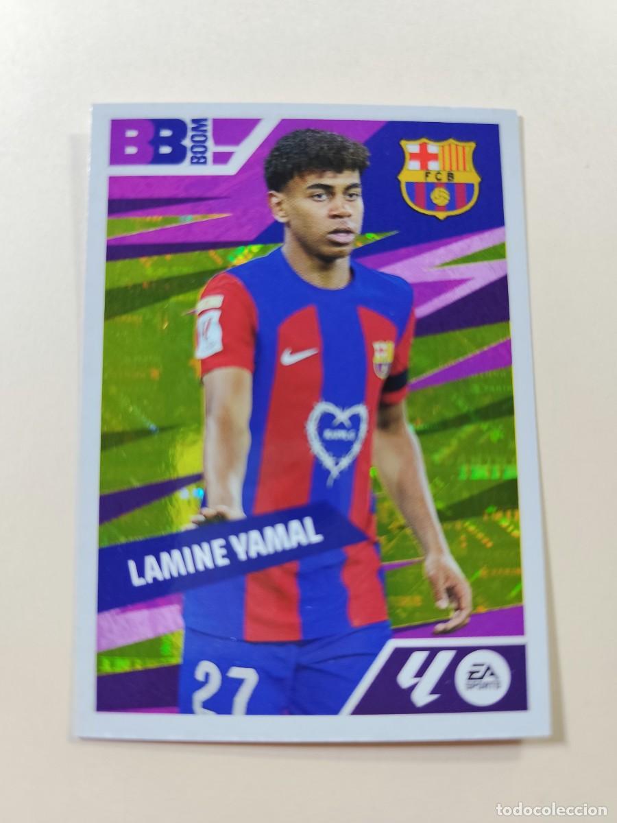 Cromos de F&uacute;tbol: Liga Este 2024/25. 13 Lamine Yamal - Barcelona. BB Boom. Editorial Panini.