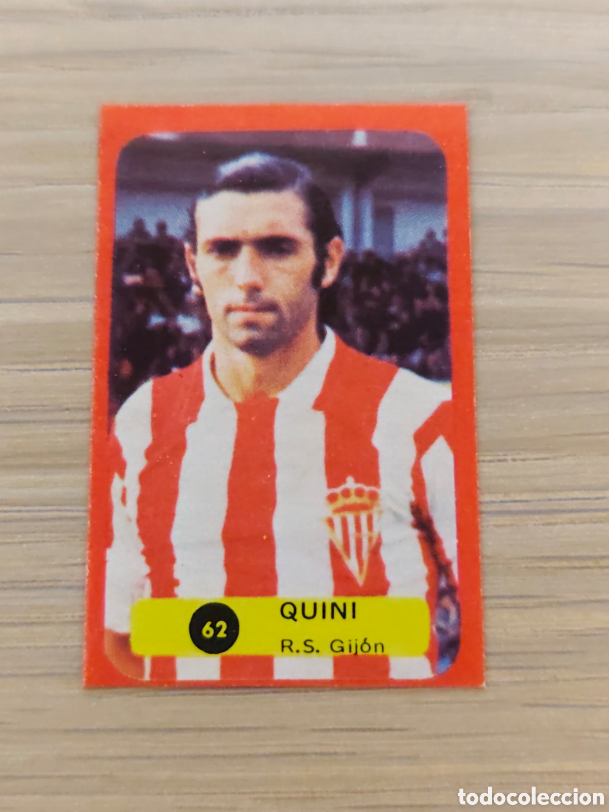 Cromos de F&uacute;tbol: 42 QUINI SPORTING GIJ&Oacute;N GRAFIMUR SOLANO JIM&Eacute;NEZ GODOY 1975 1976 #4