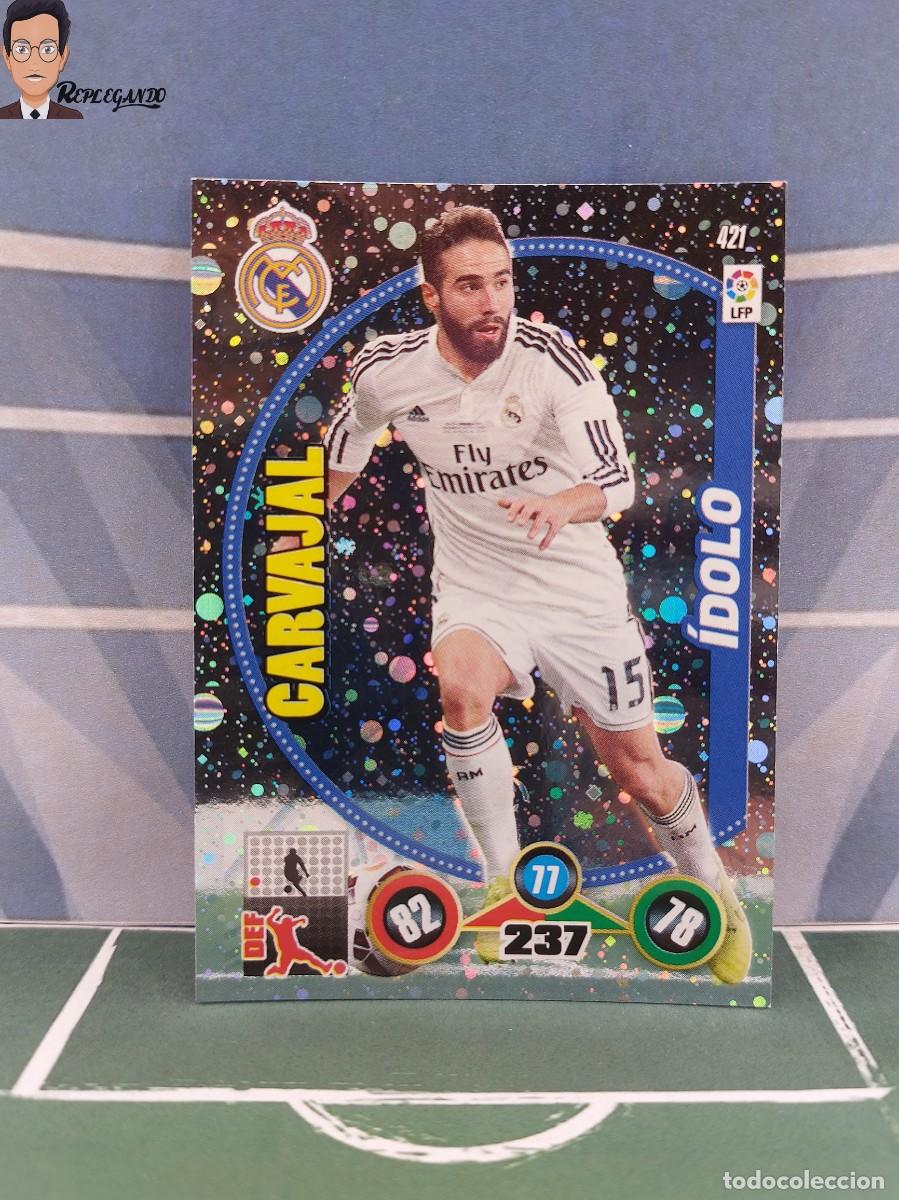 Figurine di Calcio: CARVAJAL N&ordm; 421 / &Iacute;DOLO (REAL MADRID) ADRENALYN XL 2014 2015 PANINI CROMO LIGA 14 15 TARJETA