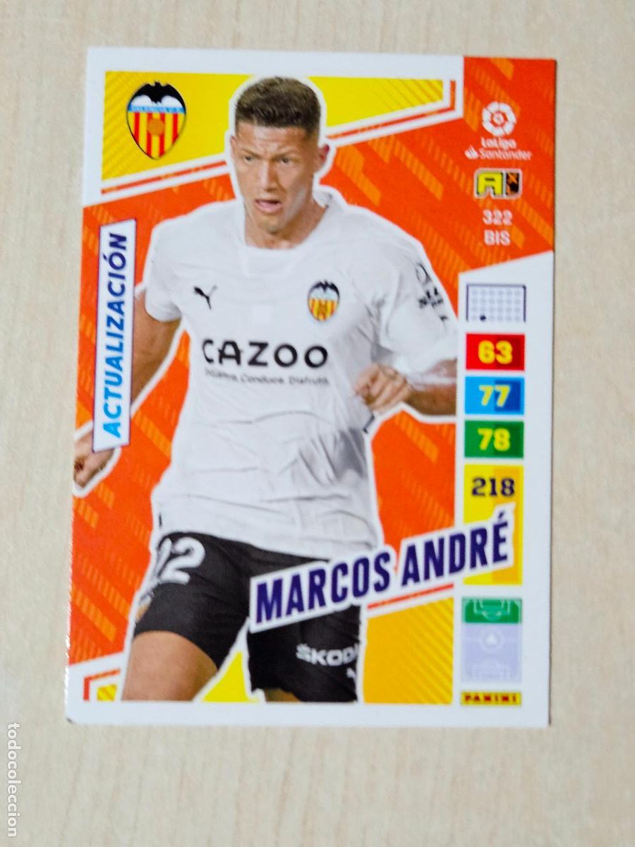 Football Stickers: FICHA N&ordm; 322 BIS - MARCO ANDRE - ADRENALYN 22 23 - PANINI 2022 - 23 - CROMO - ACTUALIZACION