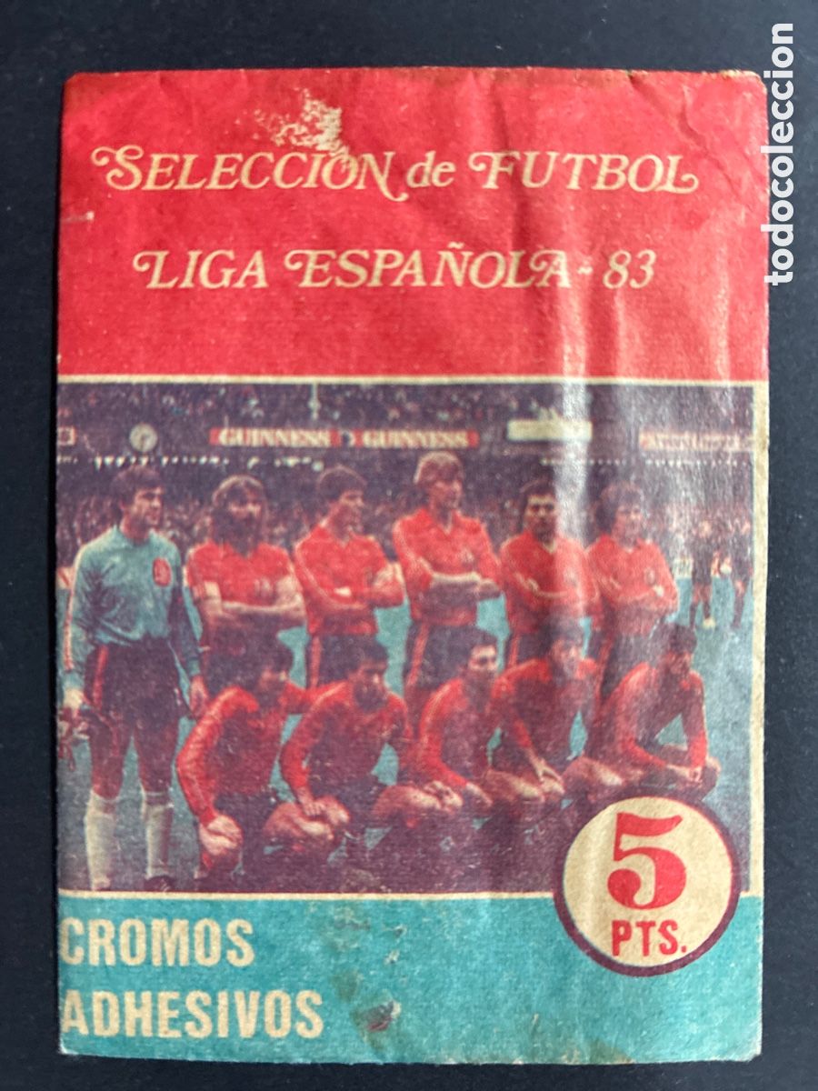 Fu&szlig;ball-Sticker: SOBRE CON CROMOS FUTBOL LIGA ESPA&Ntilde;OLA 83 SELECCION FUTBOL