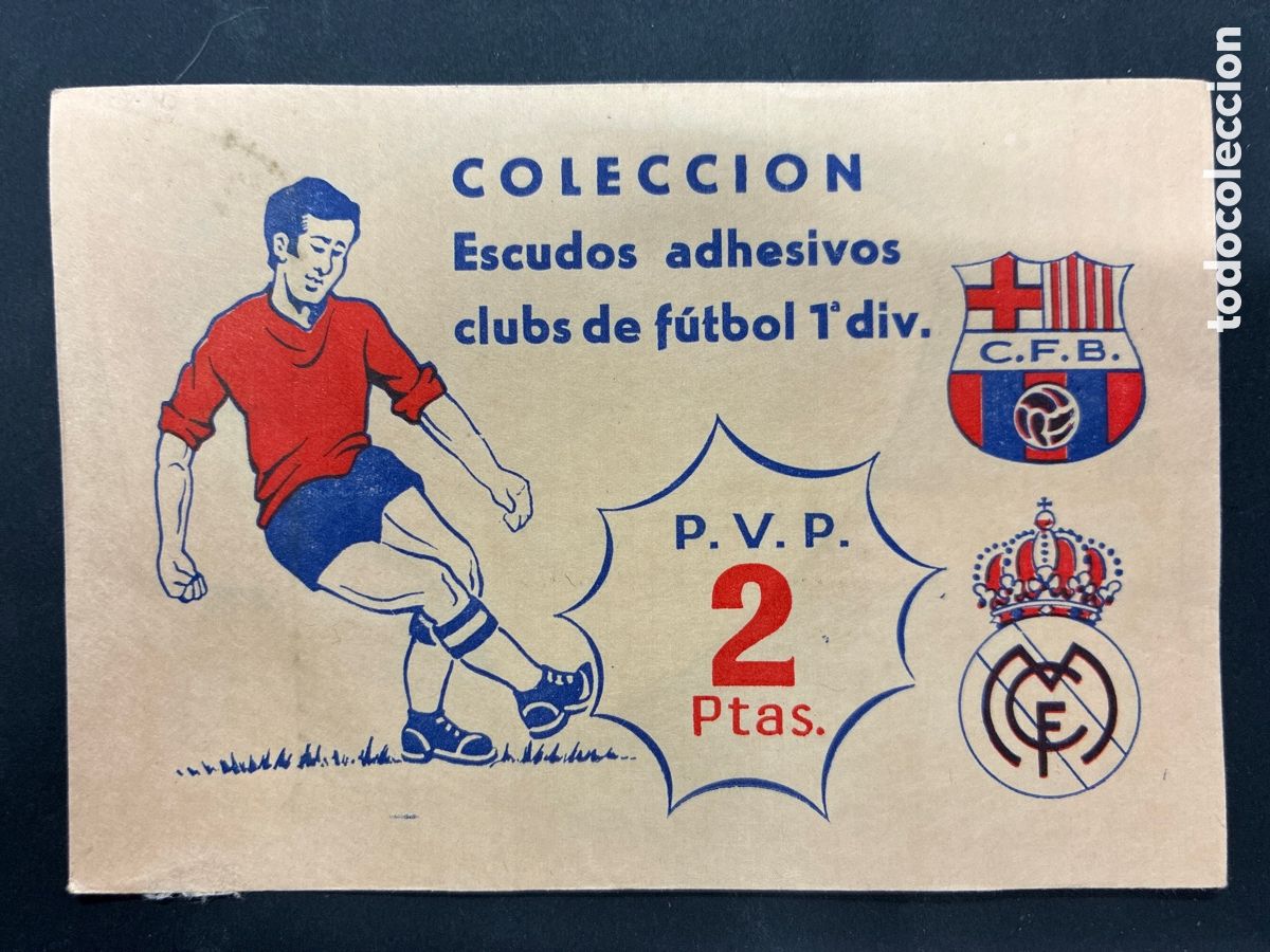 Fu&szlig;ball-Sticker: SOBRE CON CROMOS FUTBOL ESCUDOS CLUBS DE FUTBOL 1 DIVISION