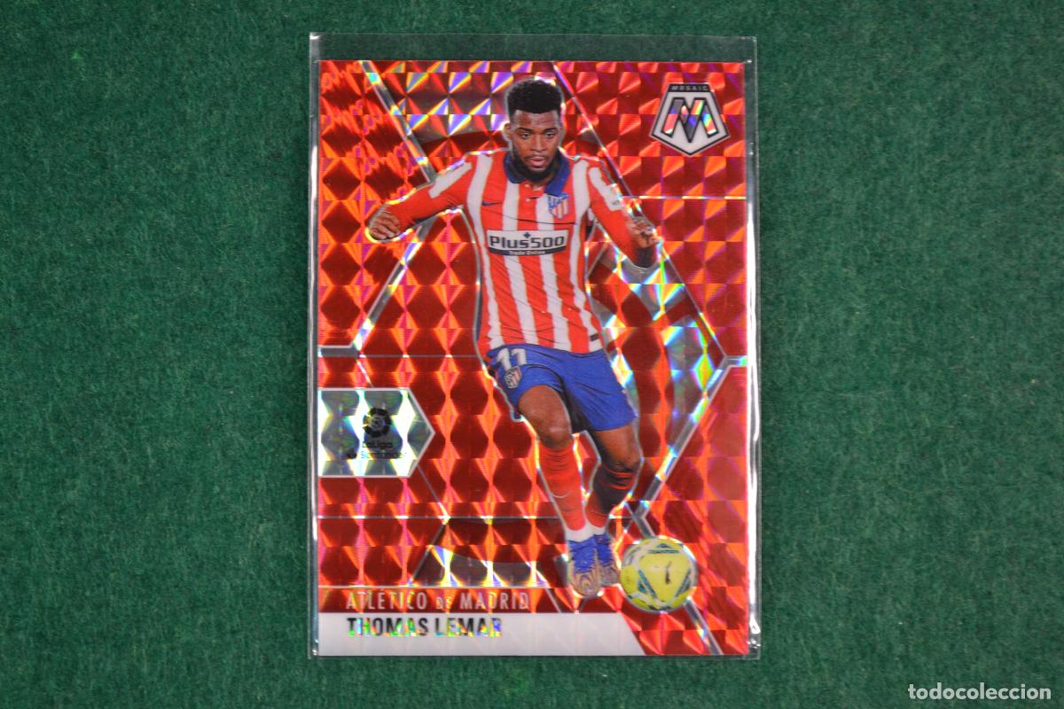 Figurine di Calcio: PANINI MOSAIC LA LIGA 2020-21 - 96 THOMAS LEMAR (ATLETICO MADRID) PARALELA RED PRIZM