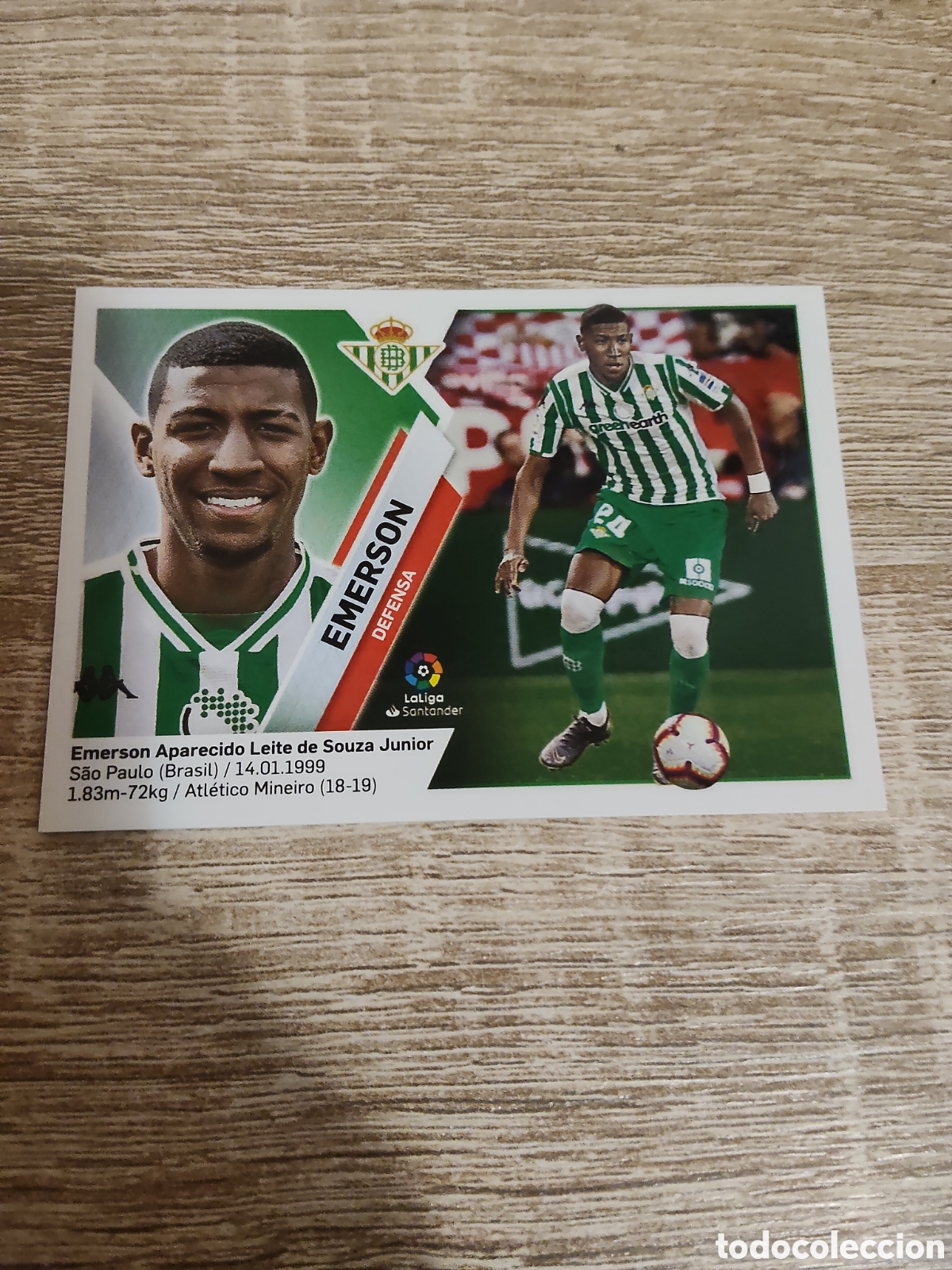 Cromos de F&uacute;tbol: Emerson Real Betis liga 2019 2020 19 20 ediciones este