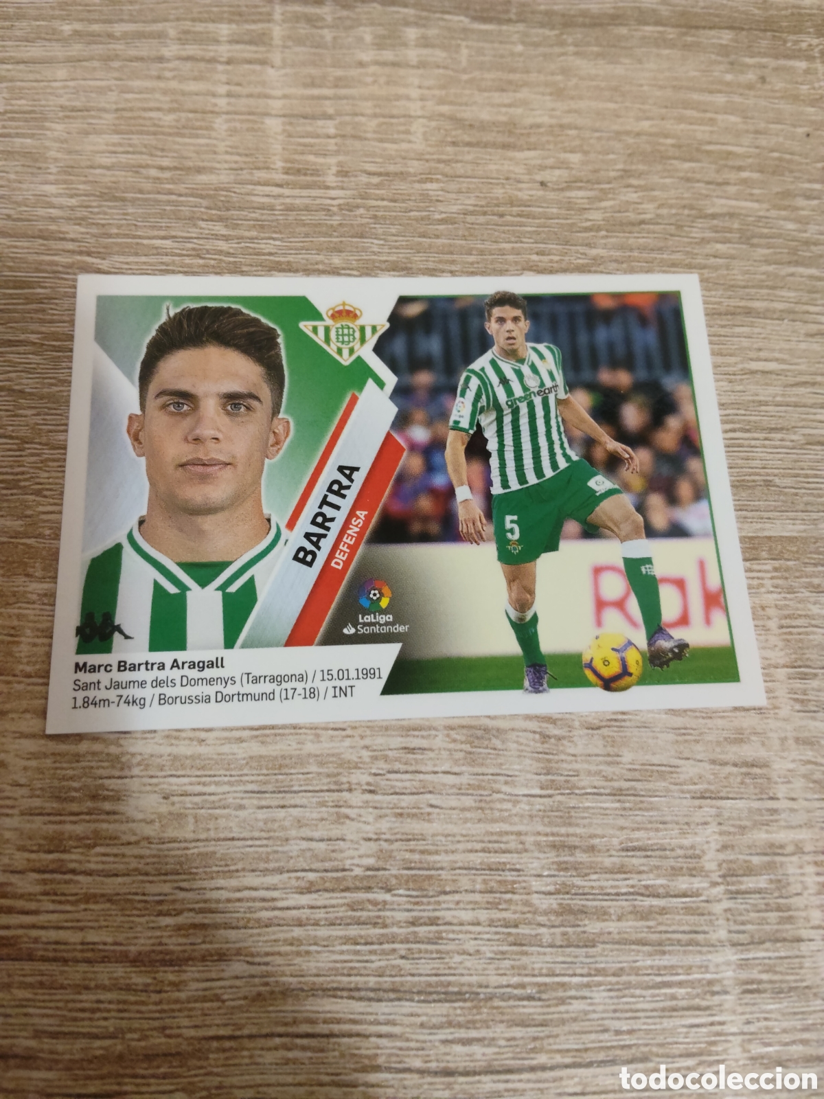 Cromos de F&uacute;tbol: Bartra Real Betis liga 2019 2020 19 20 ediciones este