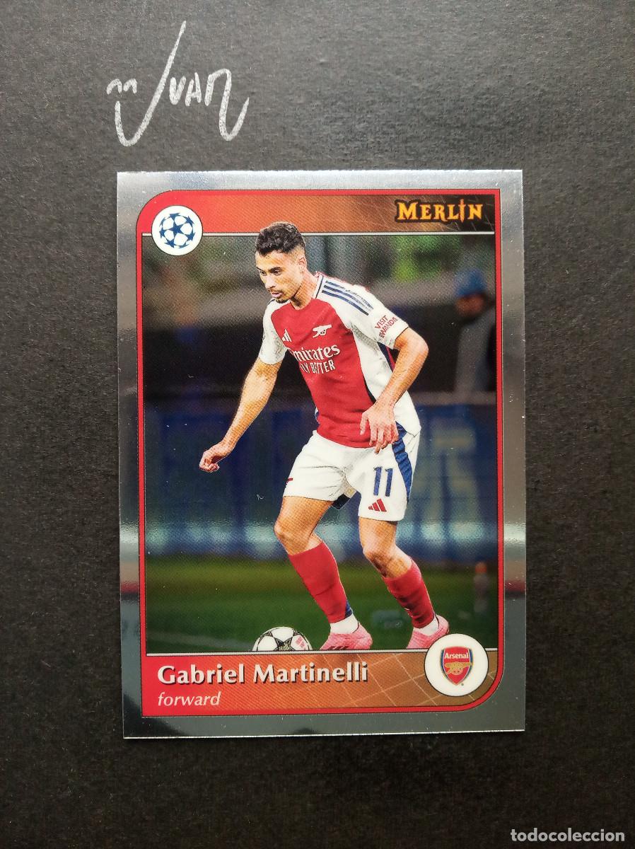Cromos de F&uacute;tbol: N&ordm; 195 GABRIEL MARTINELLI ARSENAL ⚽ TOPPS &reg; MERLIN CHROME CLUB COMPETITIONS 2024 2025 24 25 NUEVO