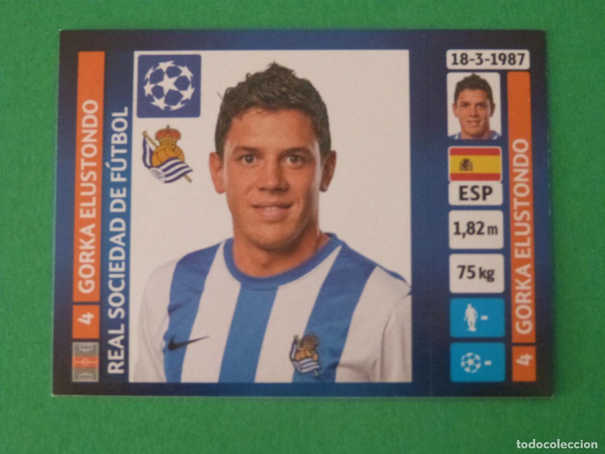 Cromos de F&uacute;tbol: CROMO FUTBOL GORKA ELUSTONDO REAL SOCIEDAD SIN PEGAR N&ordm; 76 CHAMPIONS LEAGUE 2013-2014/13-14 PANINI