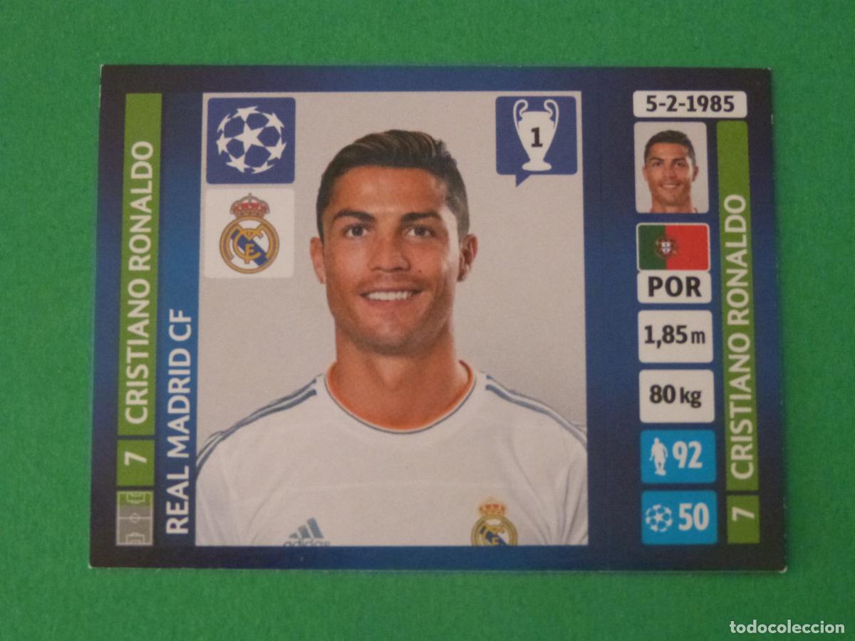 Figurine di Calcio: CROMO FUTBOL CRISTIANO RONALDO REAL MADRID CF SIN PEGAR N 90 CHAMPIONS LEAGUE 2013-2014/13-14 PANINI