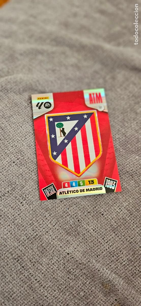 Cromos de f&uacute;tbol: atletico de madrid escudo 37 adrenalyn 2025 2026 25 26 trading card