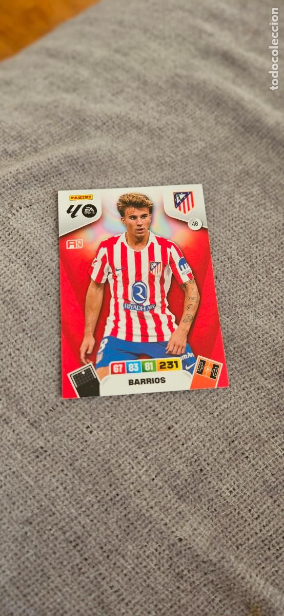 Cromos de f&uacute;tbol: atletico de madrid 46 barrios adrenalyn 2025 2026 25 26 trading card