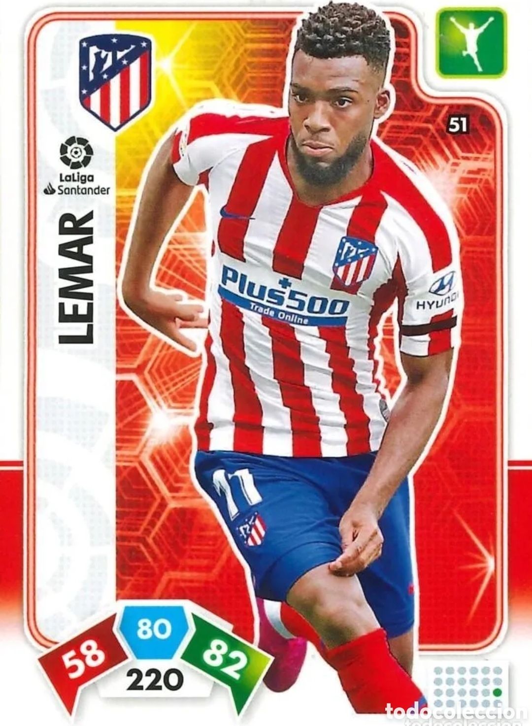 Football Stickers: FUTBOL - ADRENALYN - 2019-2020 - 19-20 - ATLETICO MADRID - 51 - LEMAR