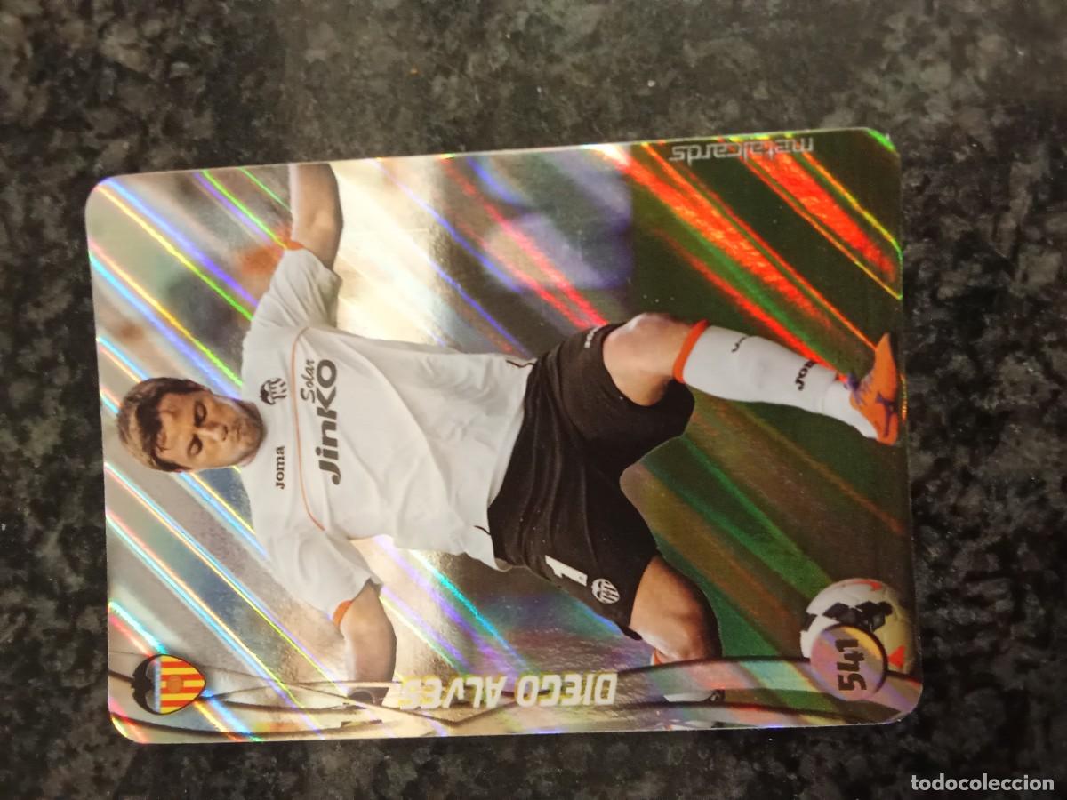 Fu&szlig;ball-Sticker: 541 diego Alves brillo rayas diagonales las fichas de la liga 2015