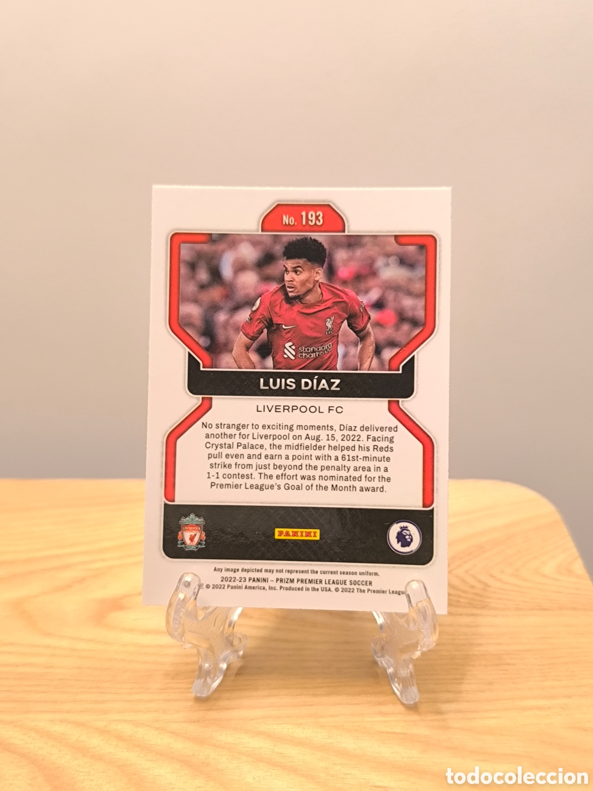 Cromos de f&uacute;tbol: Luis D&iacute;az PANINI PRIZM Liverpool - Foto 2