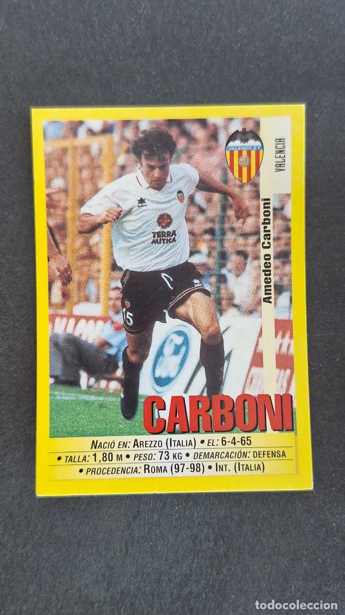Fu&szlig;ball-Sticker: L2 CARBONI VALENCIA C. F. 64 PANINI LIGA 1999/2000 99 00 NUNCA PEGADO SIN PEGAR