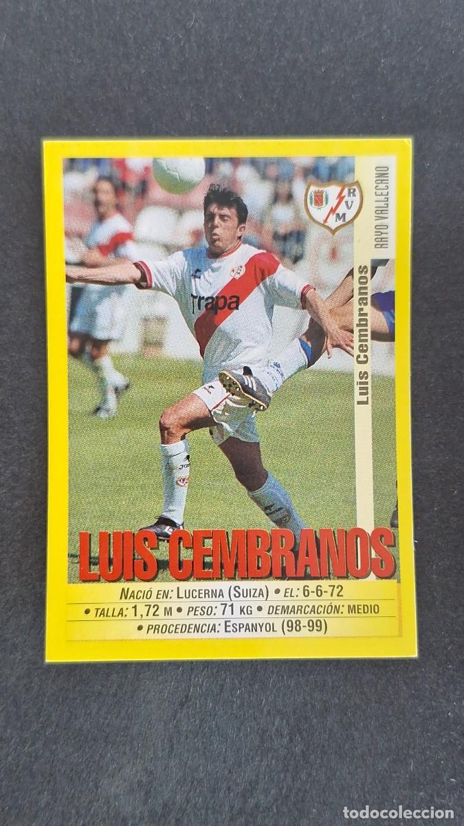 Fu&szlig;ball-Sticker: L2 LUIS CEMBRANOS RAYO VALLECANO 353 PANINI LIGA 1999/2000 99 00 NUNCA PEGADO SIN PEGAR
