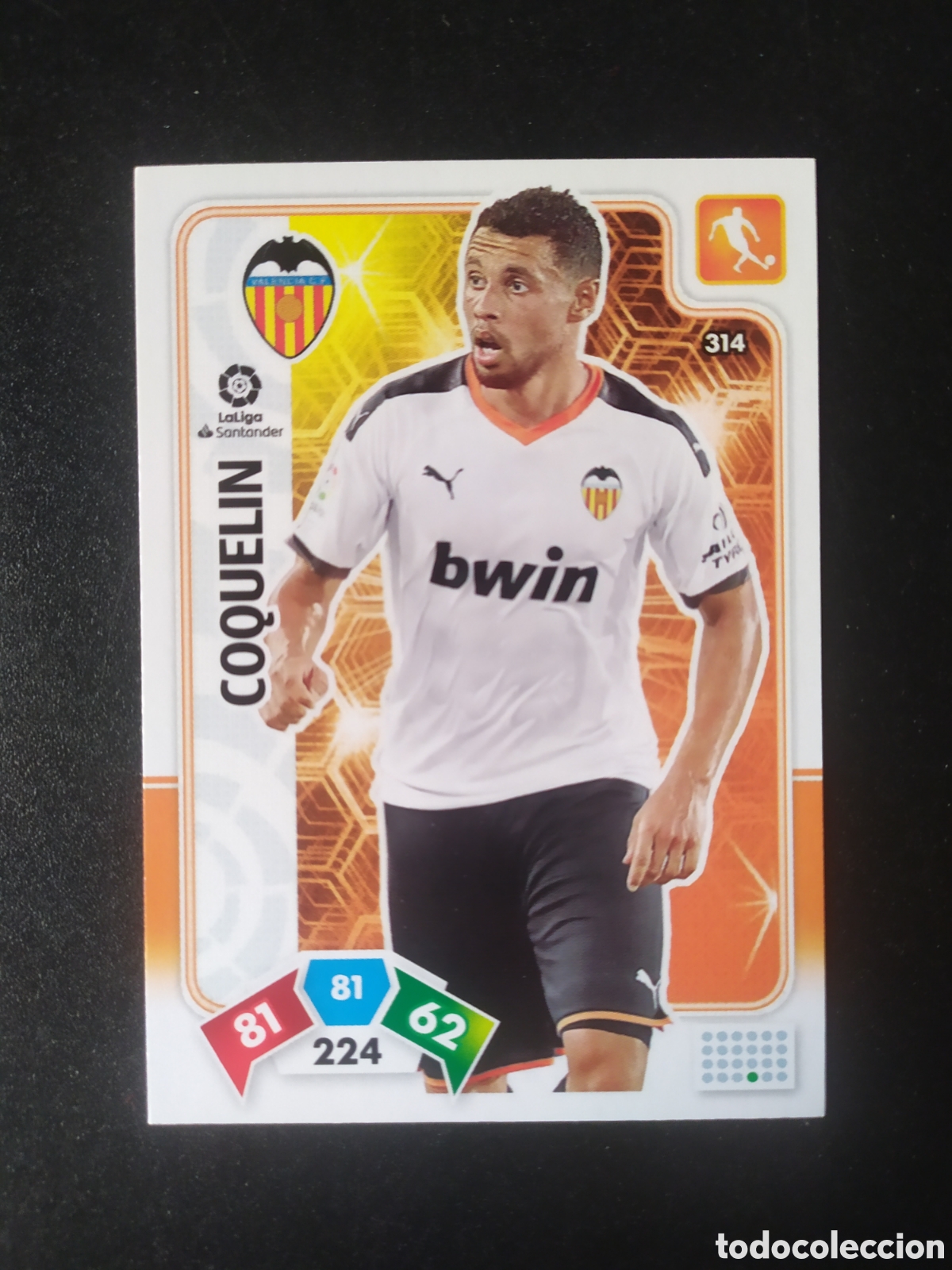 Fu&szlig;ball-Sticker: Adrenalyn 2019 2020 19 20 panini Coquelin n&deg; 314 Valencia