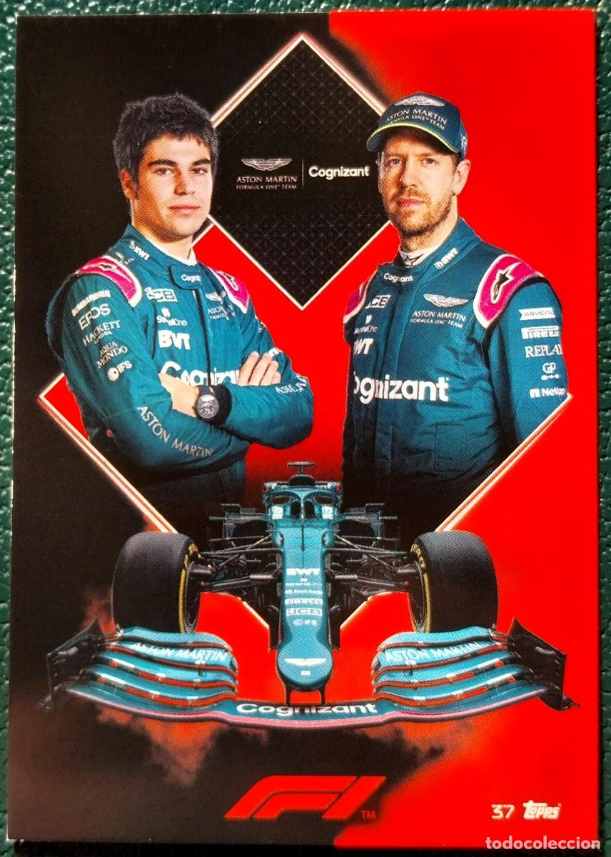 Cromos de F&uacute;tbol: 37 STROLL / VETTEL ASTON MARTIN FORMULA 1 TURBO ATTAX TRADING CARD GAME TOPPS 2021