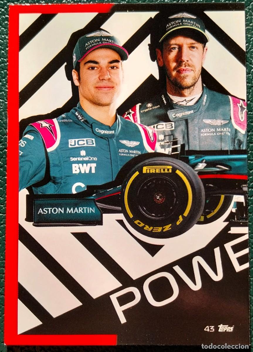 Cromos de F&uacute;tbol: 43 STROLL / VETTEL ASTON MARTIN FORMULA 1 TURBO ATTAX TRADING CARD GAME TOPPS 2021