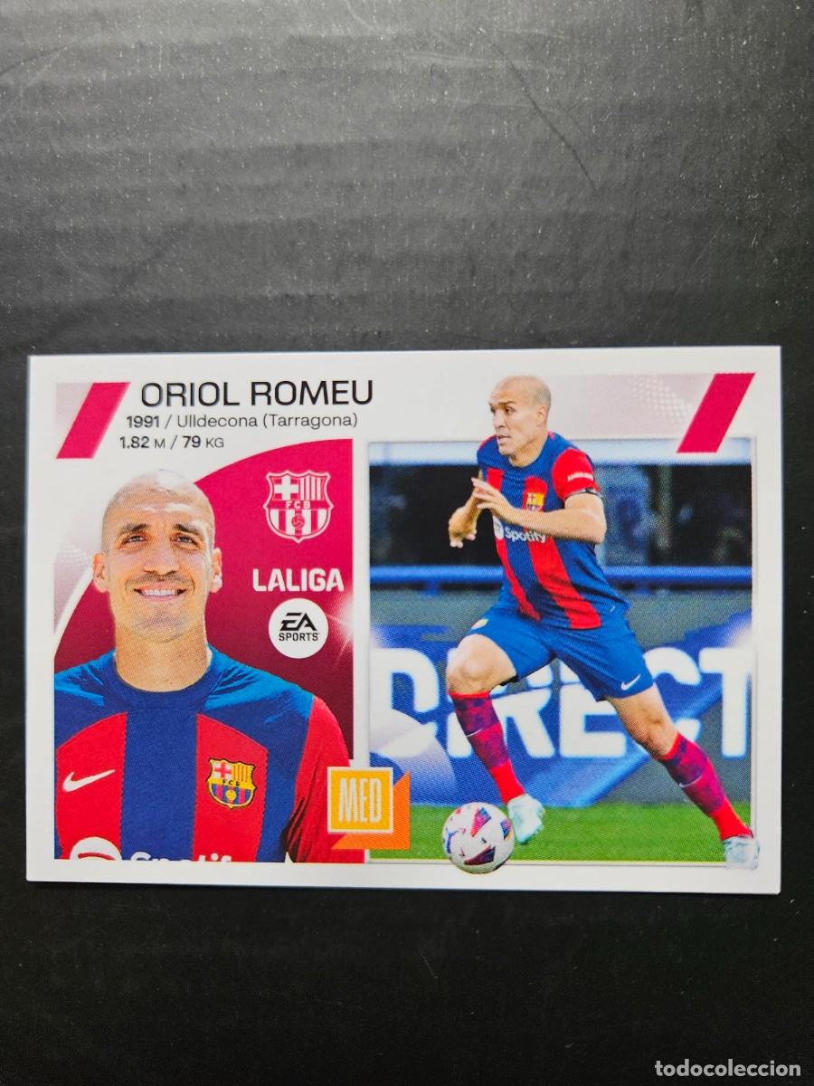 Fu&szlig;ball-Sticker: N&ordm; 12 BIS ORIOL ROMEU BARCELONA COLOCA LIGA ESTE 23 24 2023 2024 SIN PEGAR NUNCA PEGADO