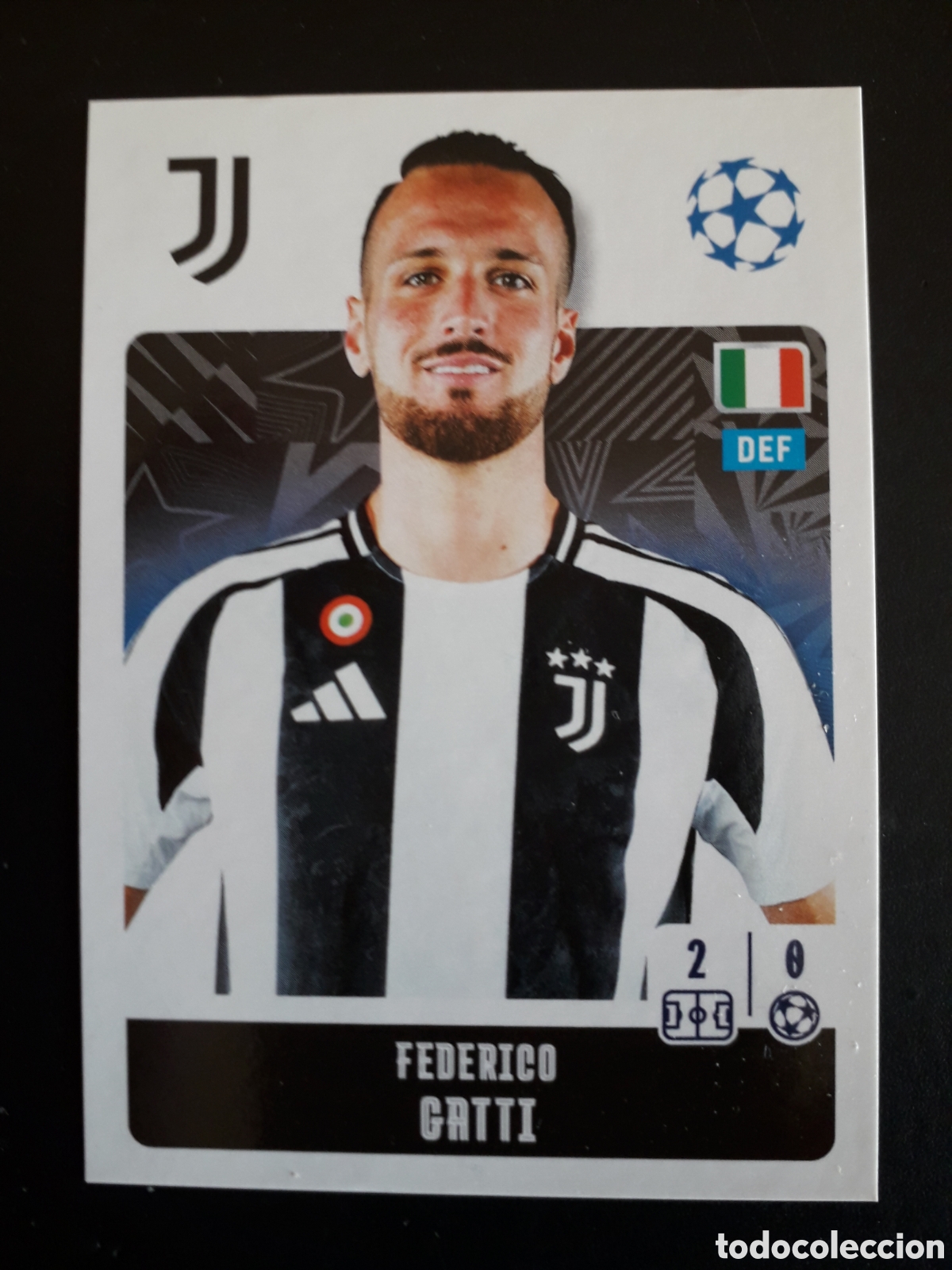 Cromos de F&uacute;tbol: GATTI JUVENTUS N&deg; 252 UEFA CHAMPIONS LEAGUE SEASON TOPPS 24 25 2024 2025 PEDIDO M&Iacute;NIMO 3&euro;