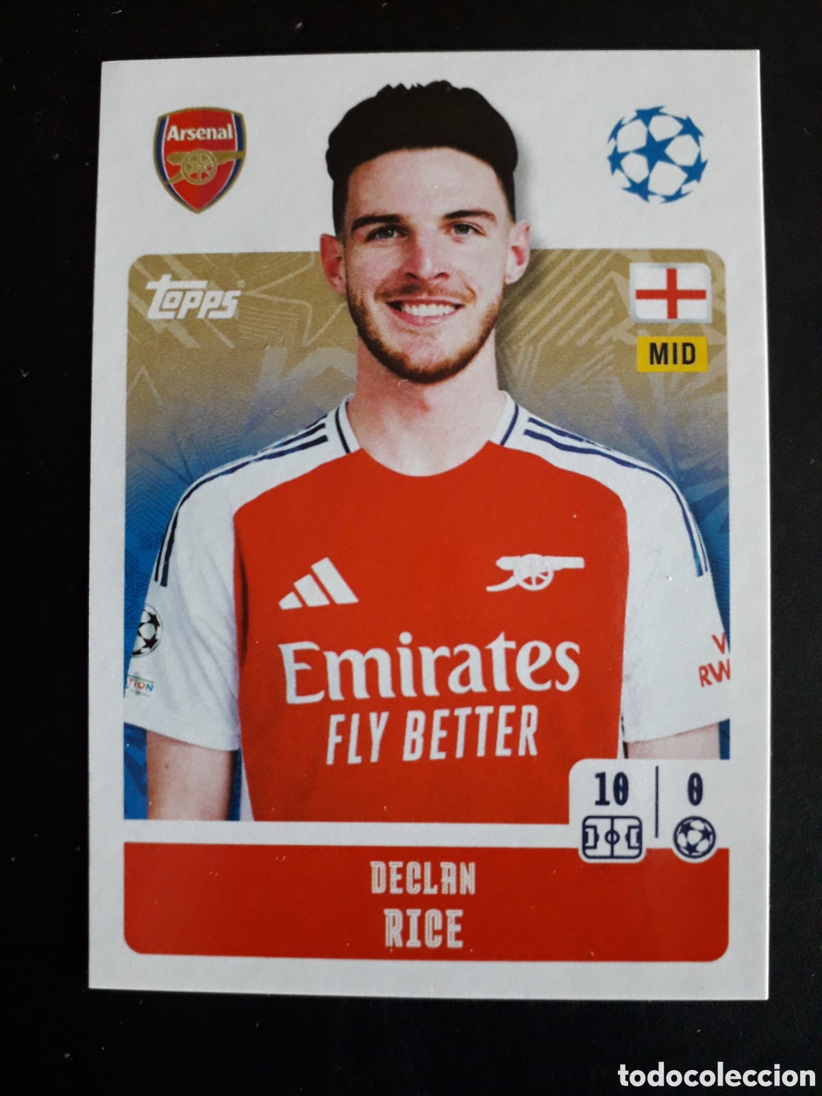 Cromos de F&uacute;tbol: RICE ARSENAL N&deg; 47 UEFA CHAMPIONS LEAGUE SEASON TOPPS 24 25 2024 2025 PEDIDO M&Iacute;NIMO 3&euro;.
