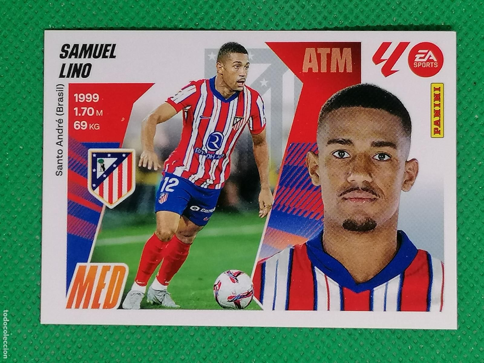 Cromos de f&uacute;tbol: 15 SAMUEL LINO ATLETICO DE MADRID ⚽ PANINI LIGA ESTE 25 26 2025 2026 ⚽